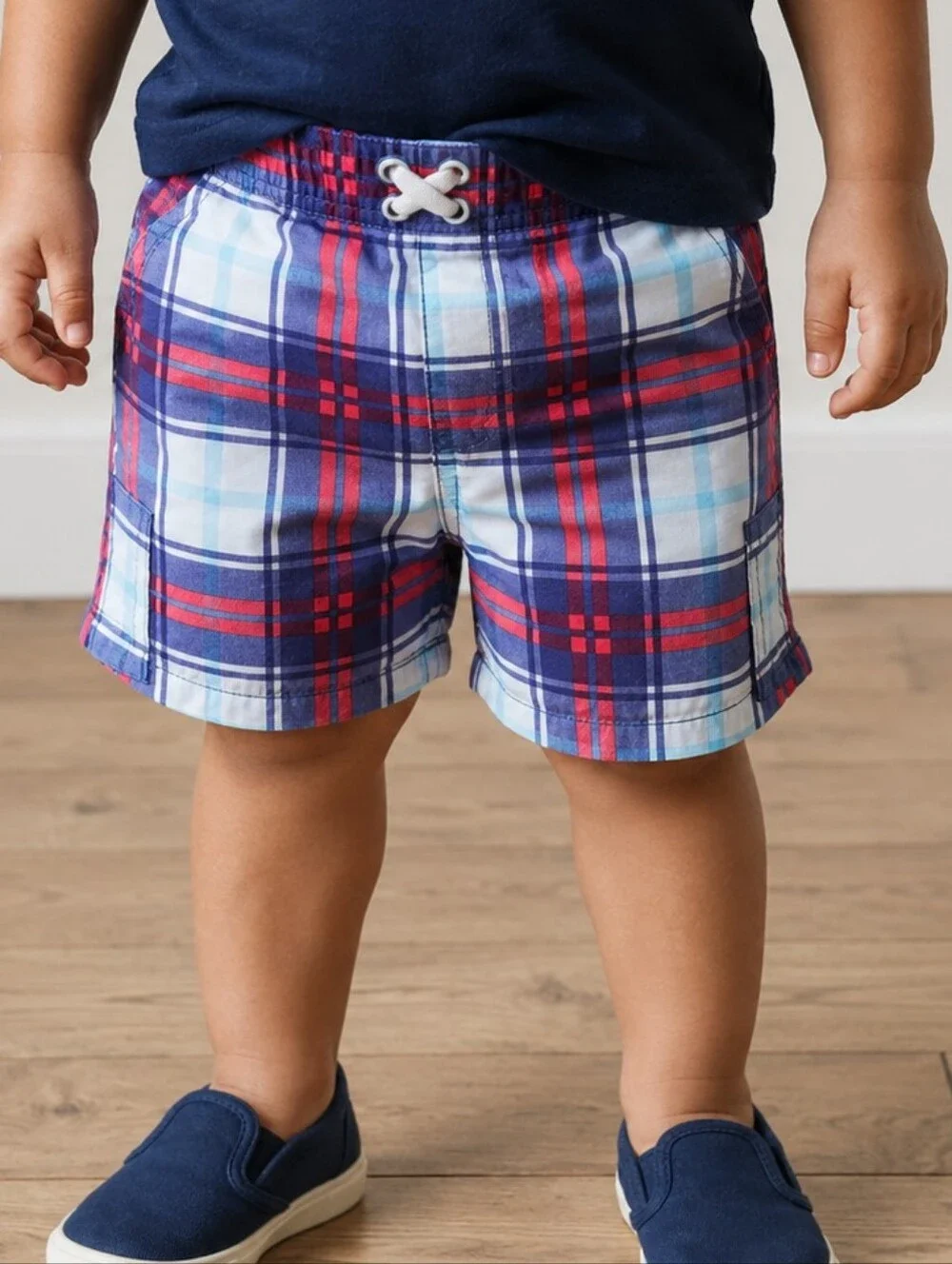 2t Boys Plaid Swimming Trunks